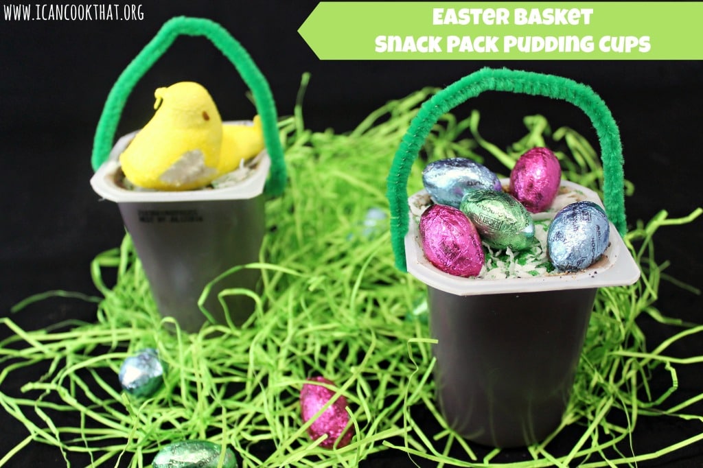 Easter Basket Snack Pack Pudding Cups #SnackPackMixins #Ad 