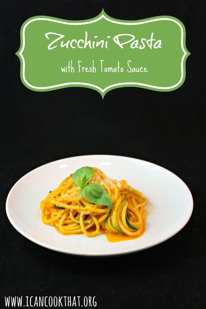 Zucchini Pasta with Fresh Tomato Sauce