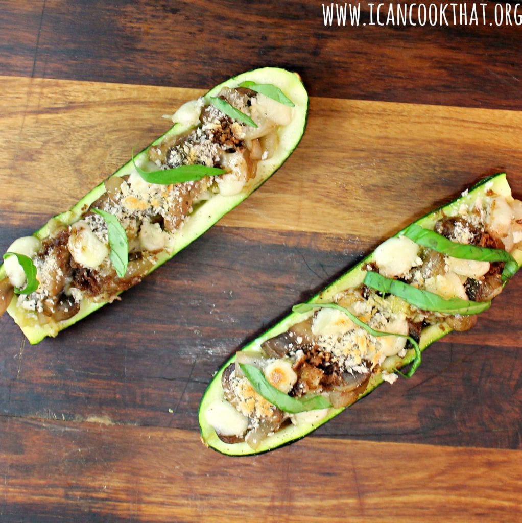 Vegetarian Stuffed Zucchini Boats #MyFarm2Table