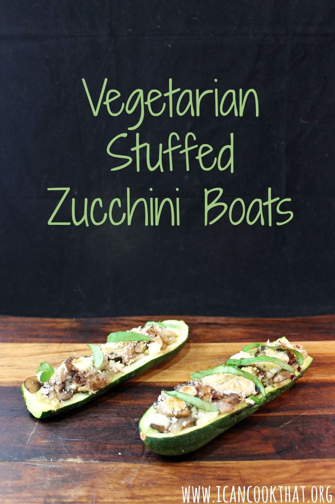 Vegetarian Stuffed Zucchini Boats #MyFarm2Table