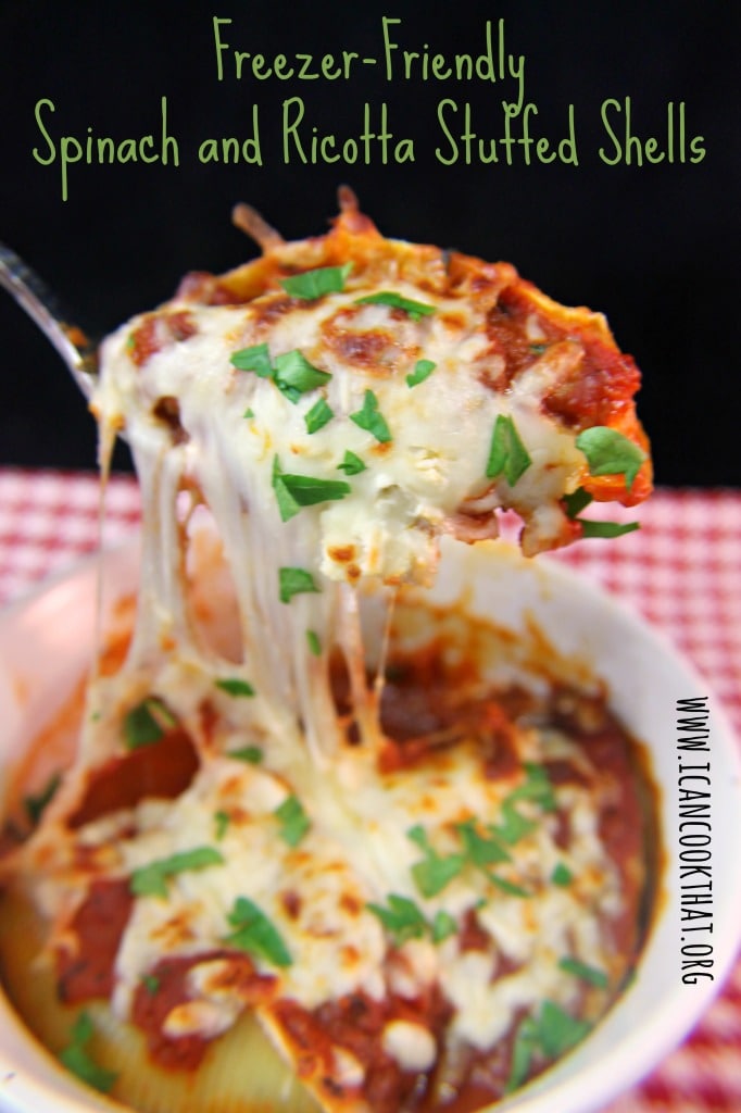 Freezer Friendly Spinach and Ricotta Stuffed Shells