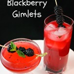 Sparkling Blackberry Gimlets