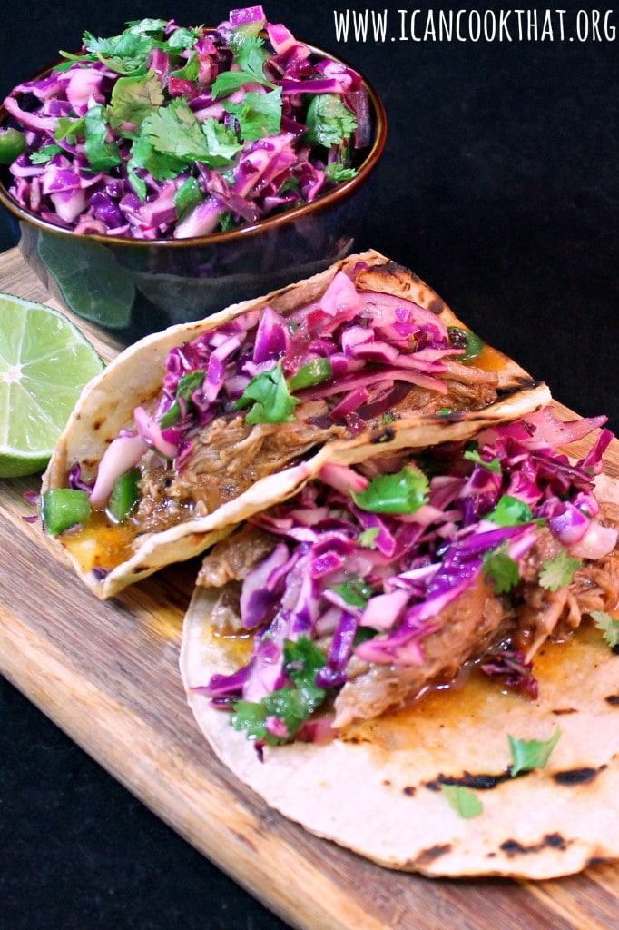 Pulled Pork Tacos with Jalapeno Slaw Recipe I Can Cook That