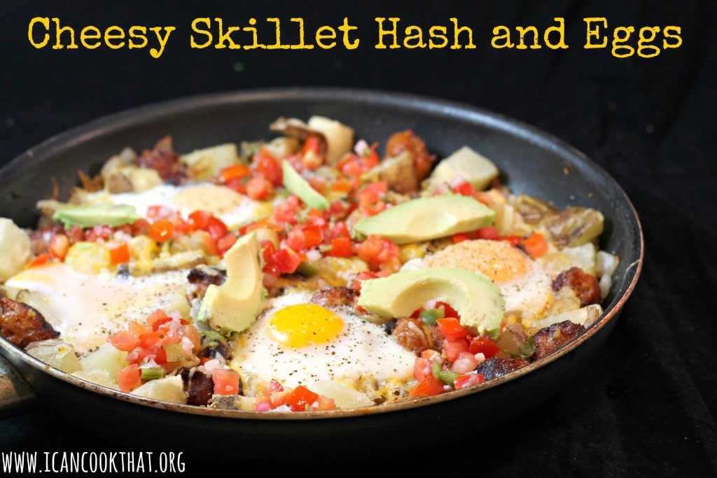 Cheesy Skillet Eggs and Hash