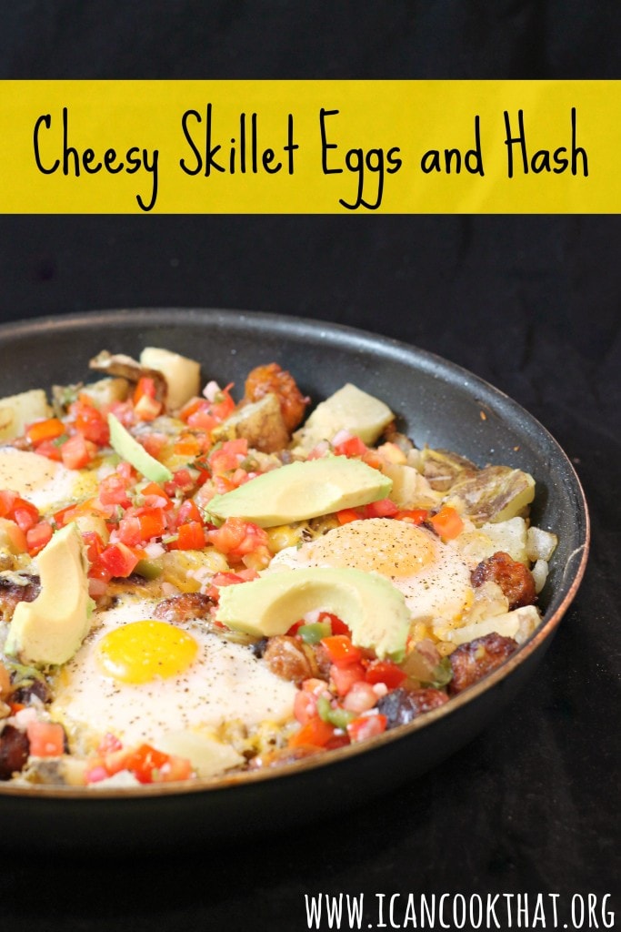 Cheesy Skillet Eggs and Hash