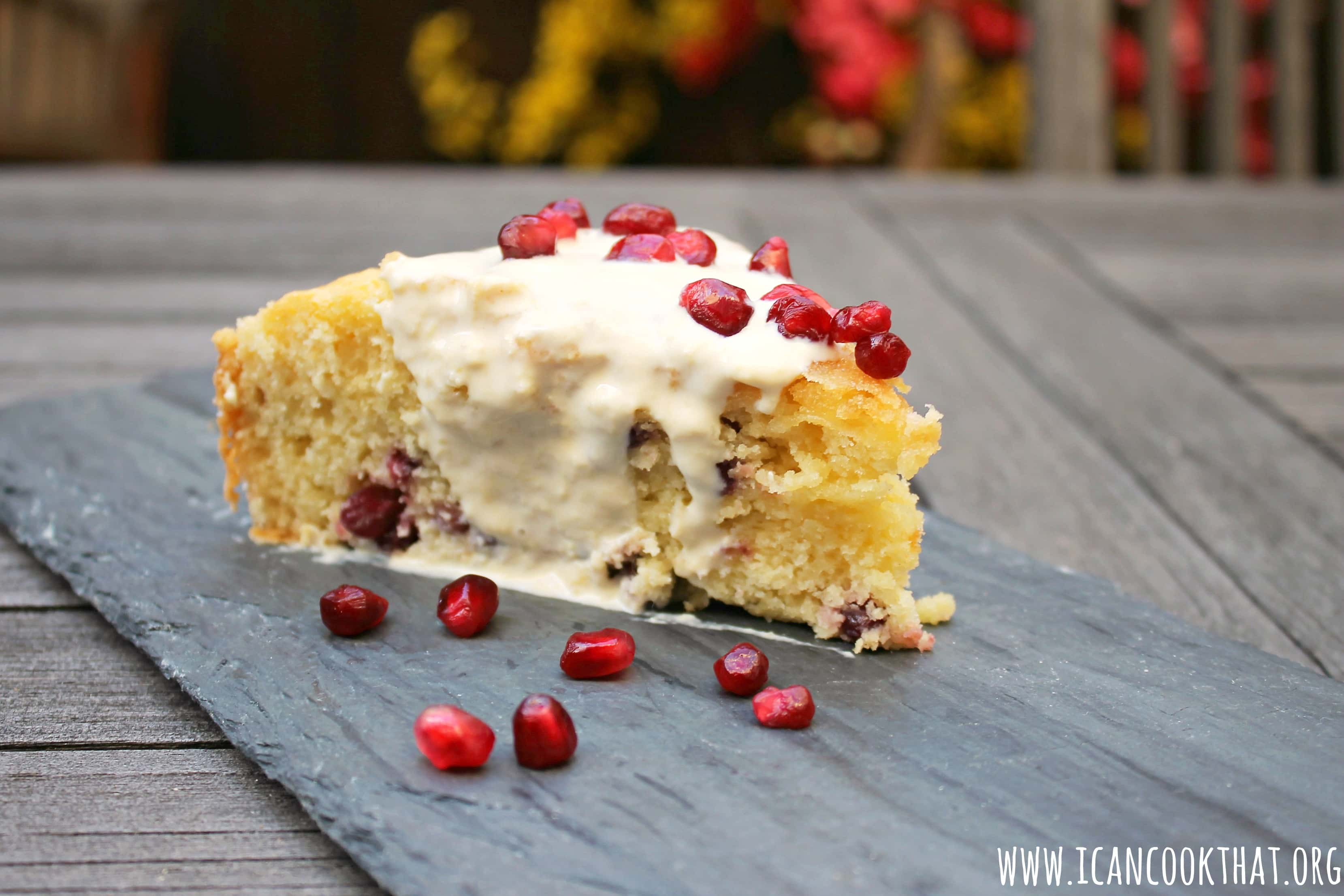 Pomegranate Olive Oil Cake