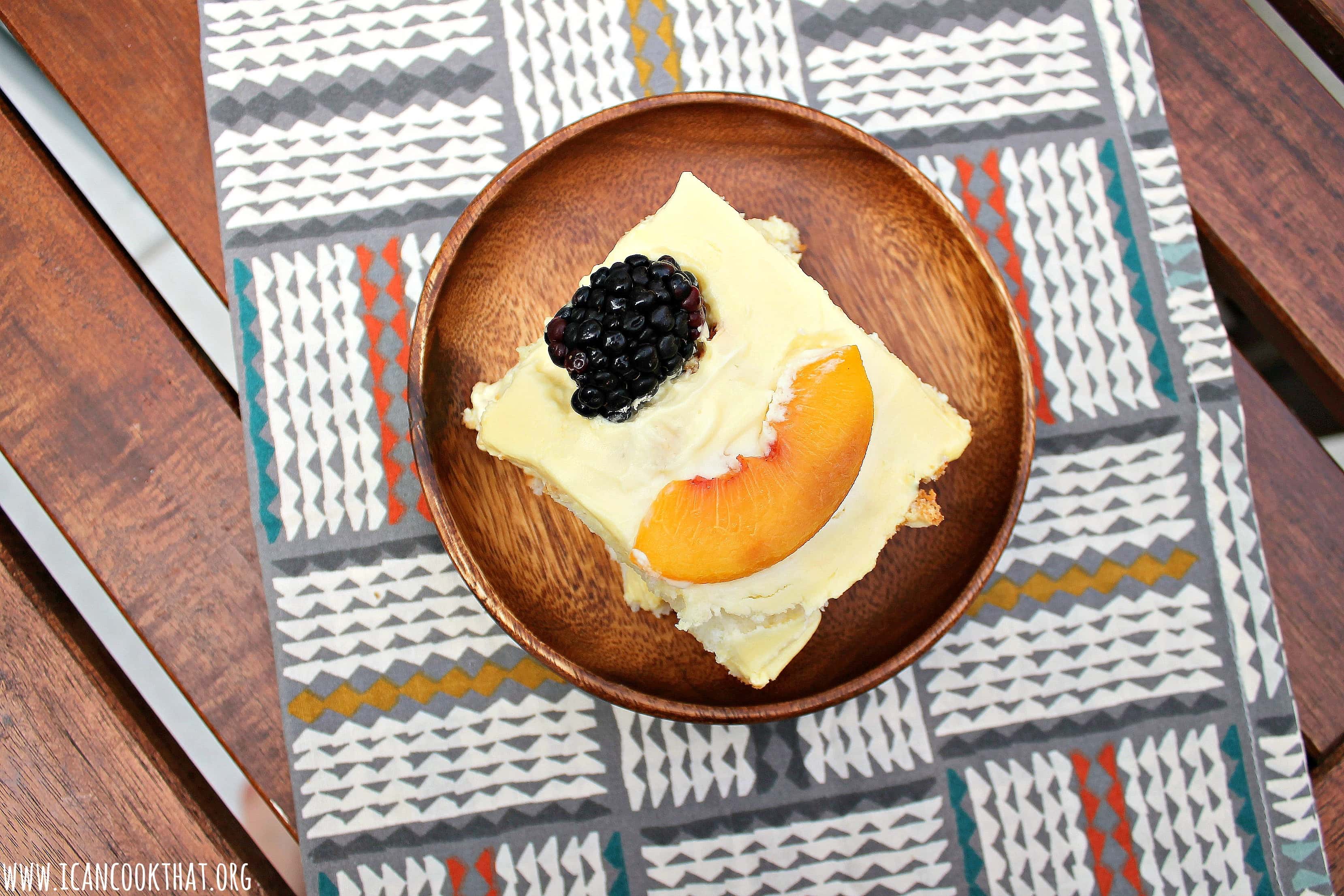 Blackberry Peaches and Cream Cake