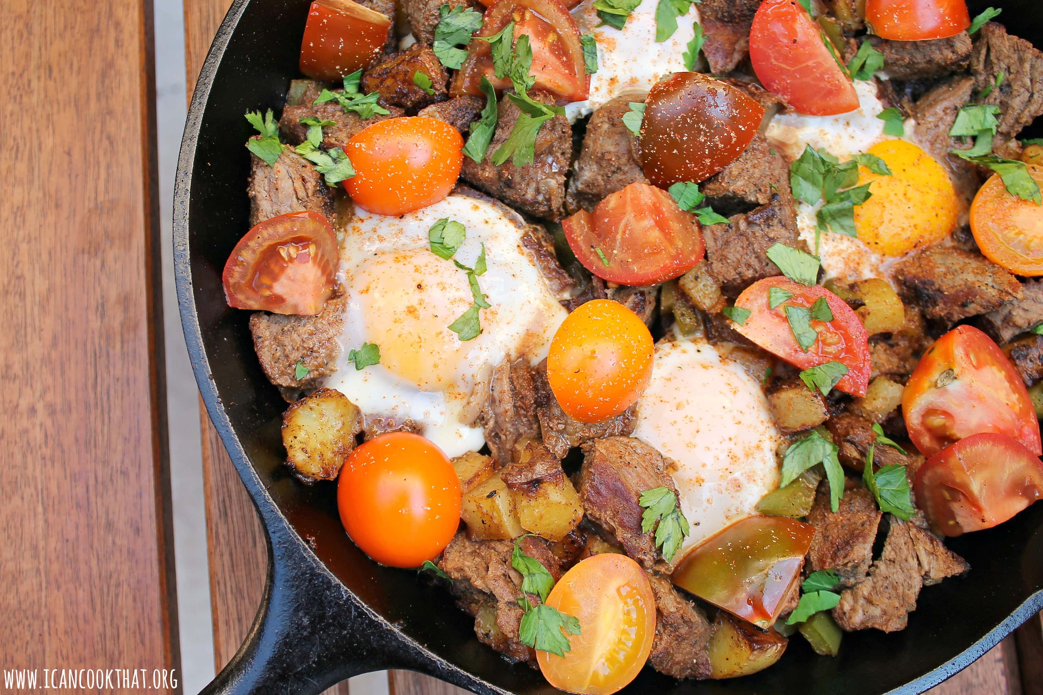 Steak and Eggs Hash