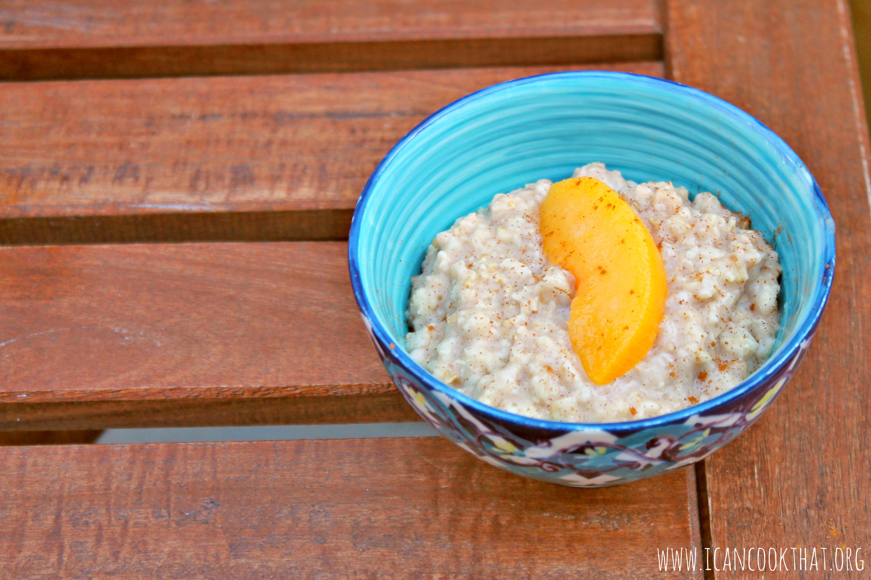 Frozen Cinnamon Peach Oatmeal Cups