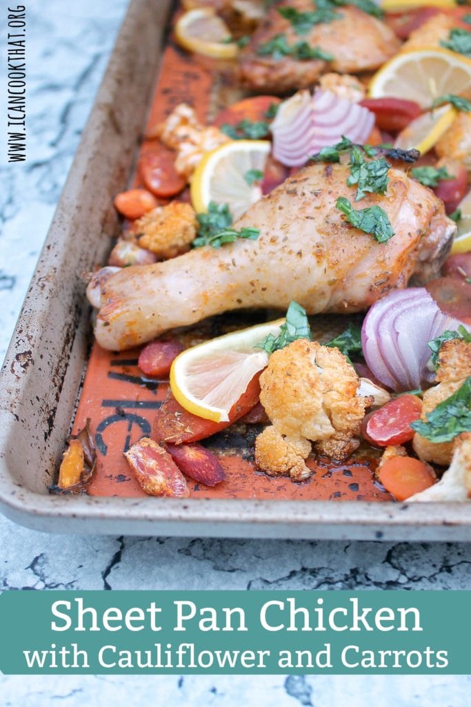 Sheet Pan Chicken with Cauliflower and Carrots