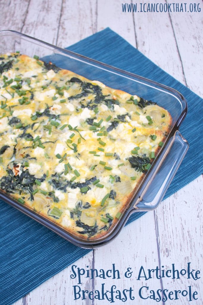 Spinach and Artichoke Breakfast Casserole