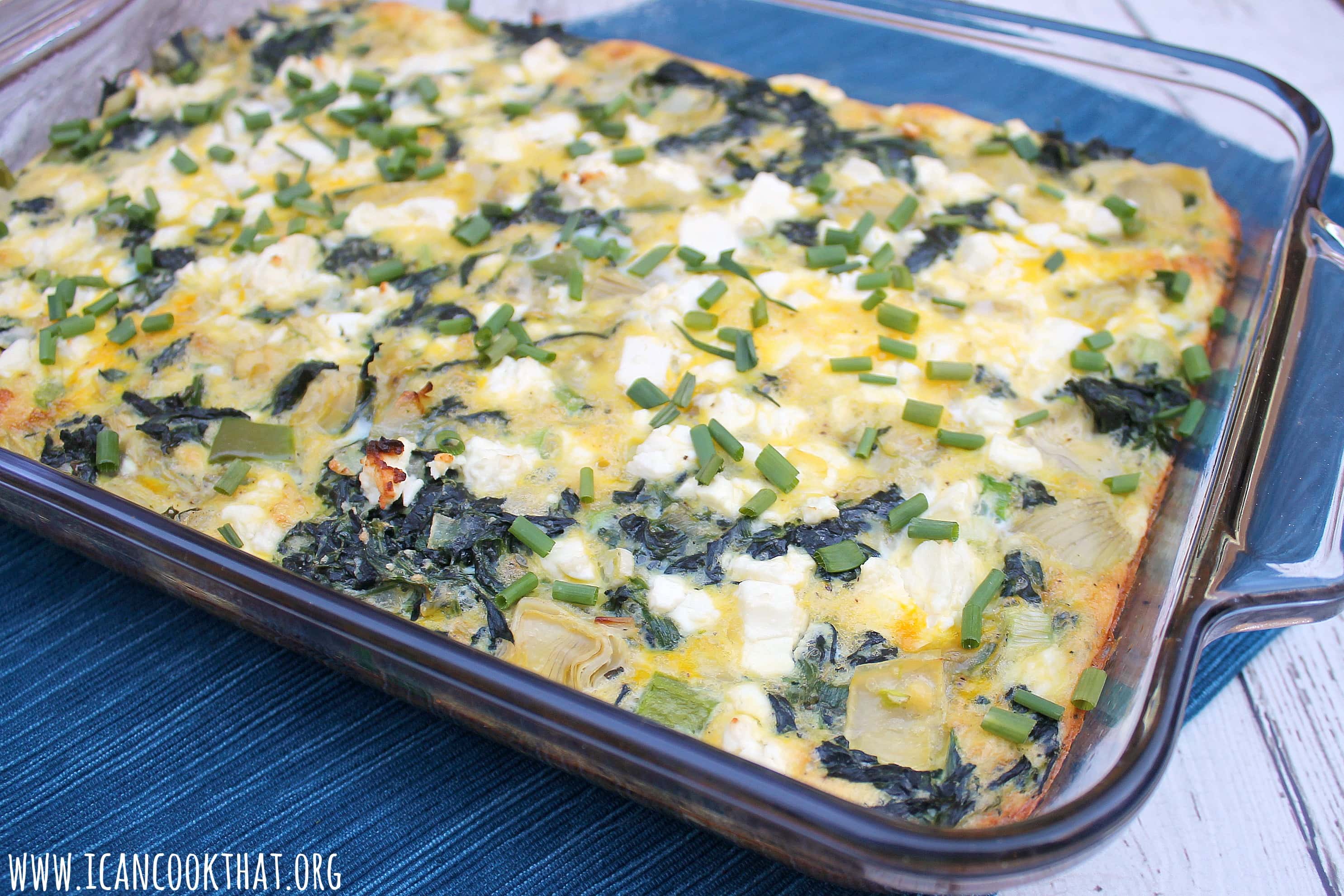 Spinach and Artichoke Breakfast Casserole