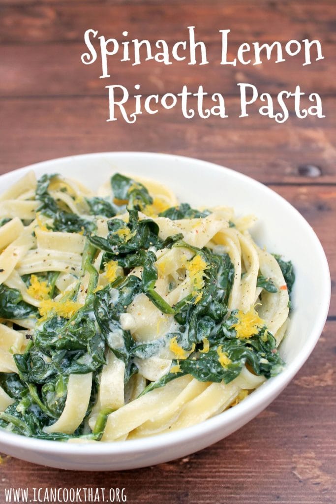 Spinach Lemon Ricotta Pasta