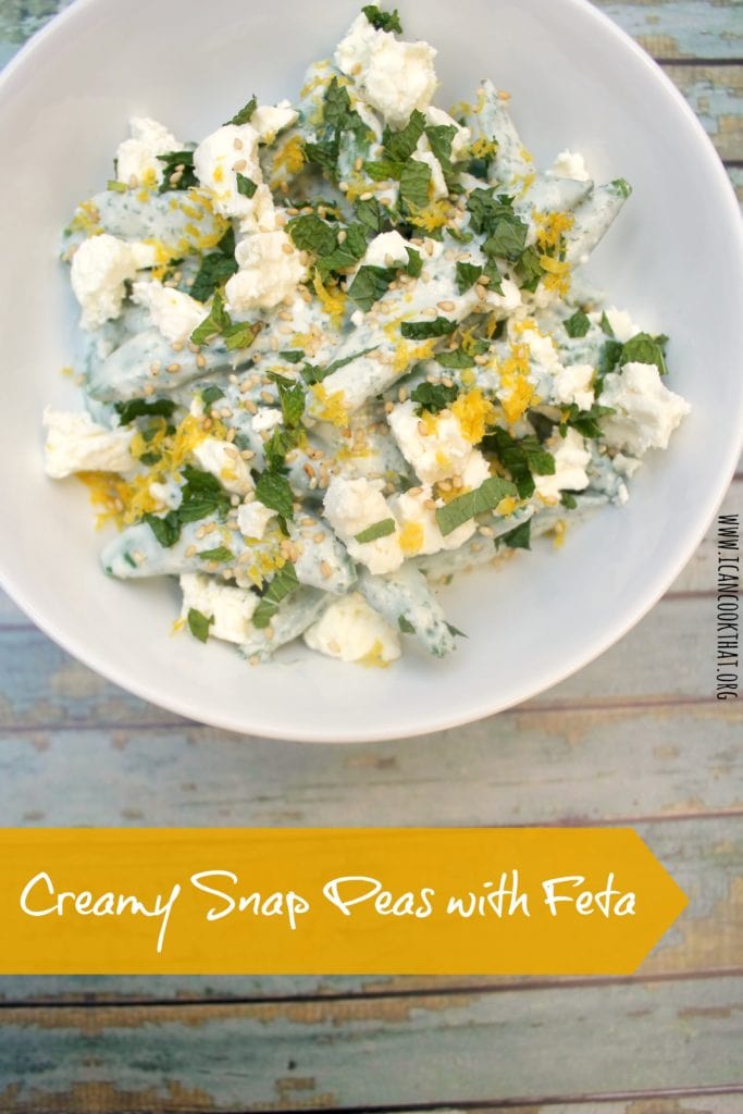 Creamy Snap Peas with Feta