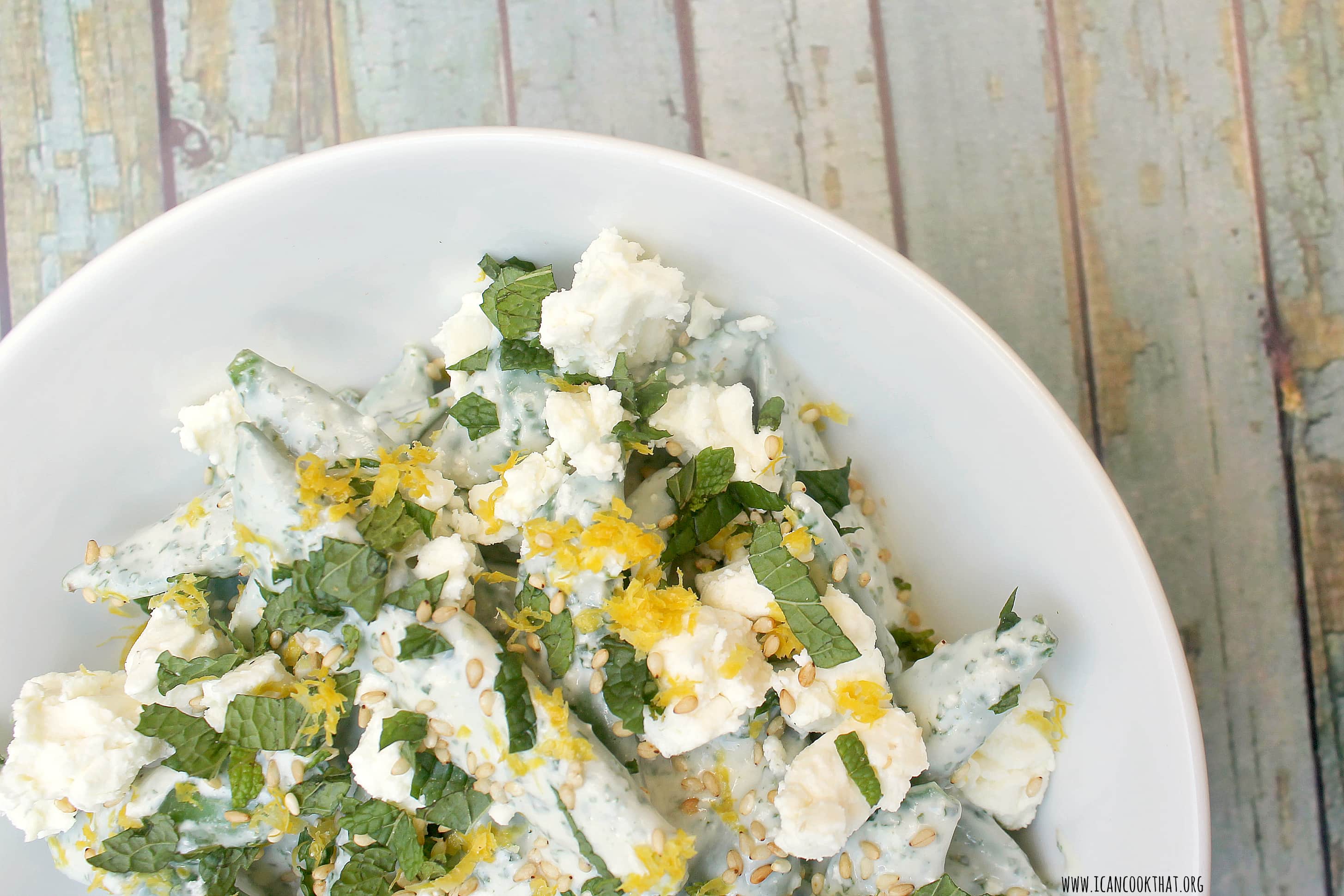 Creamy Snap Peas with Feta