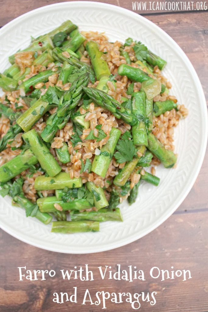 Farro with Vidalia Onion and Asparagus