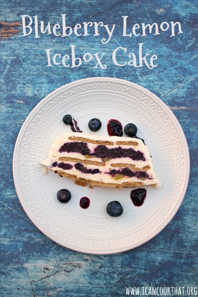 No Bake Blueberry Lemon Icebox Cake