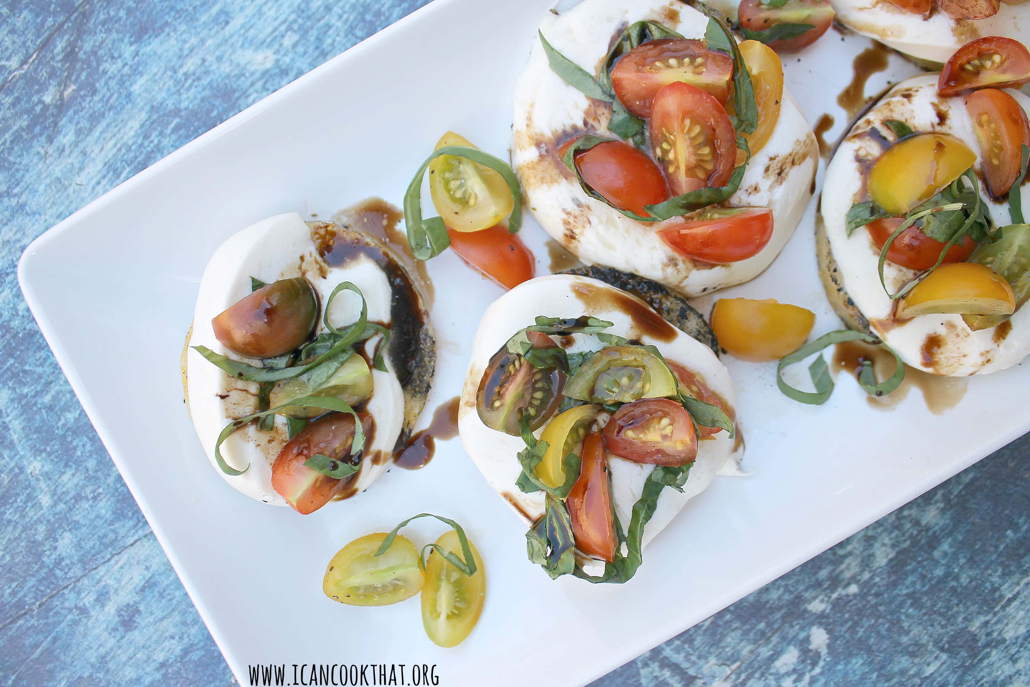 Grilled Caprese Polenta Rounds