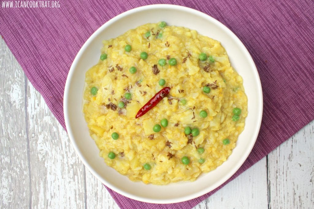 Pressure Cooker Khichuri (Bengali Red Lentil Risotto)