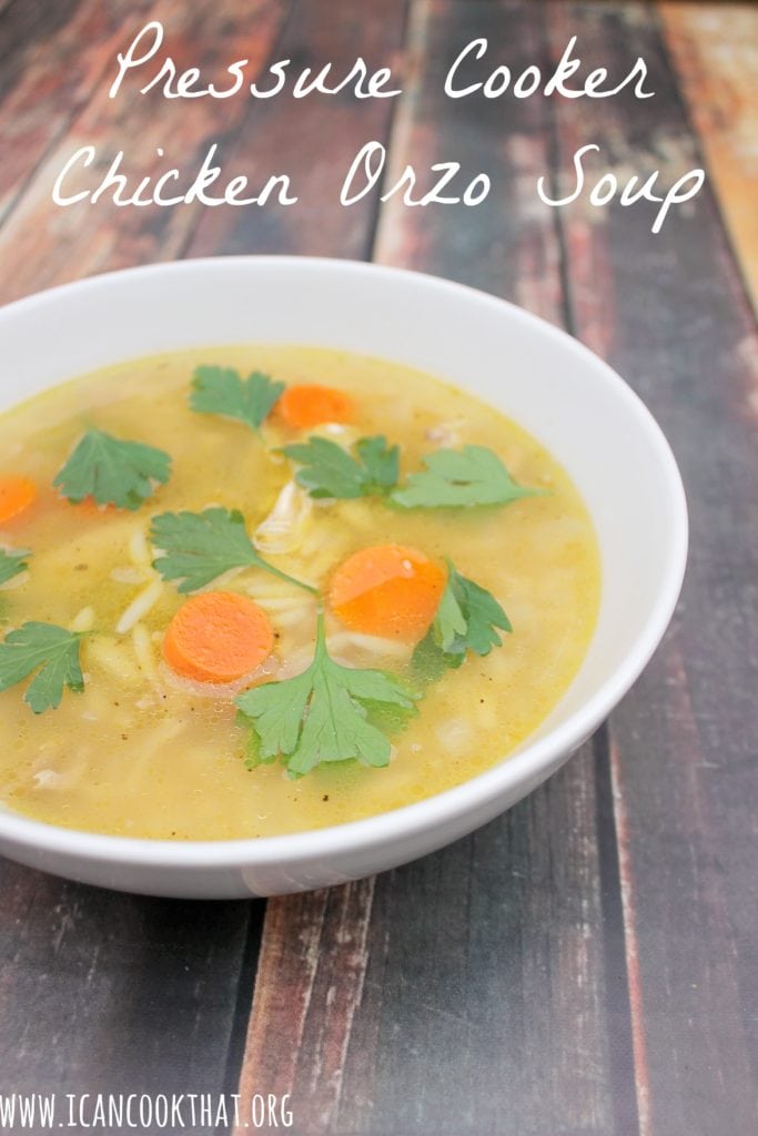 Pressure Cooker Chicken Orzo Soup