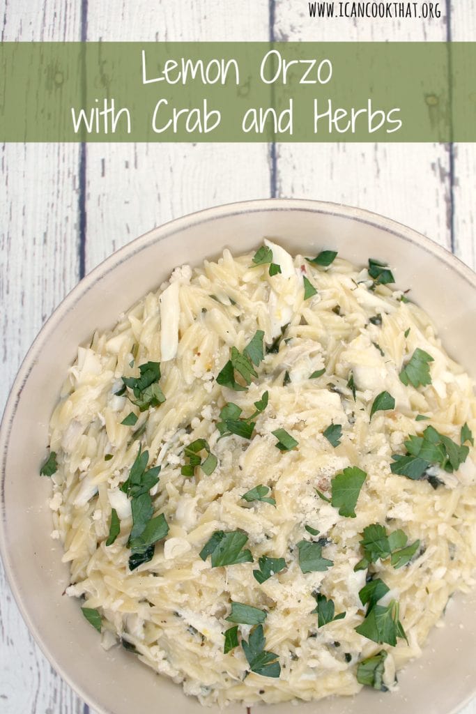 Lemon Orzo with Crab and Herbs