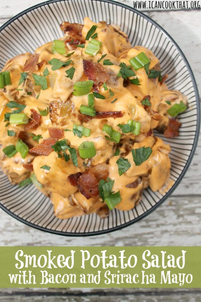 Smoked Potato Salad with Bacon and Sriracha Mayo