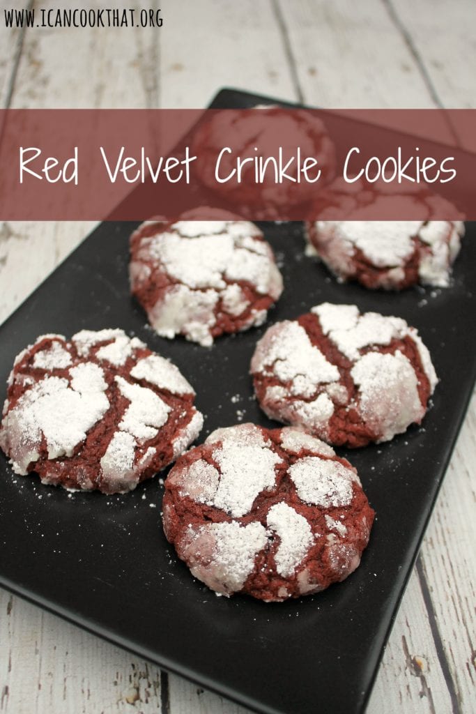 Red Velvet Crinkle Cookies