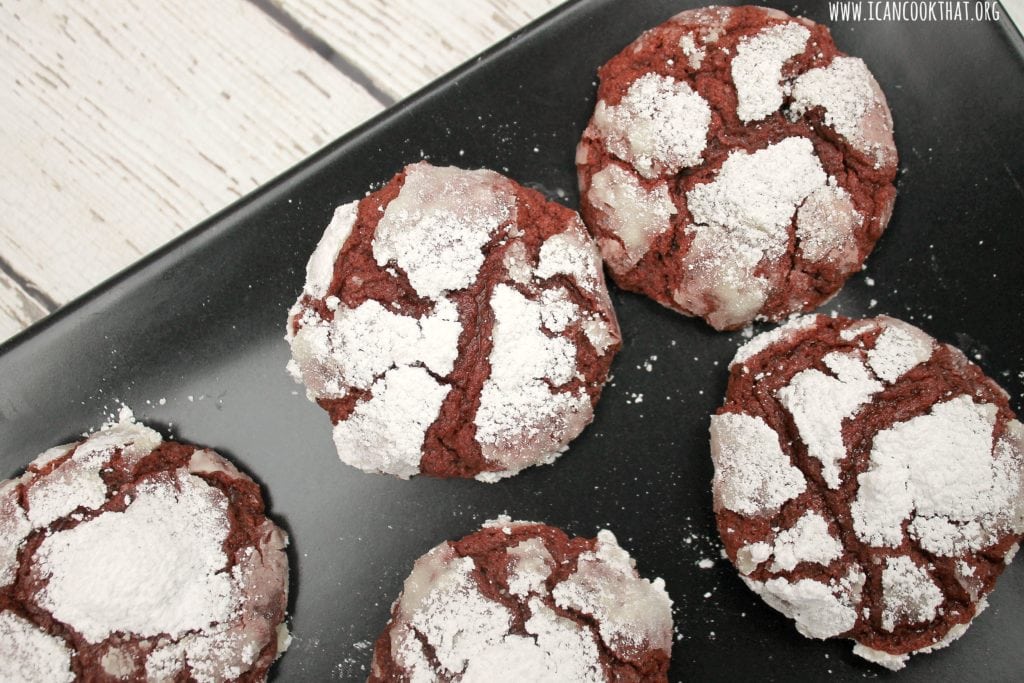 Red Velvet Crinkle Cookies