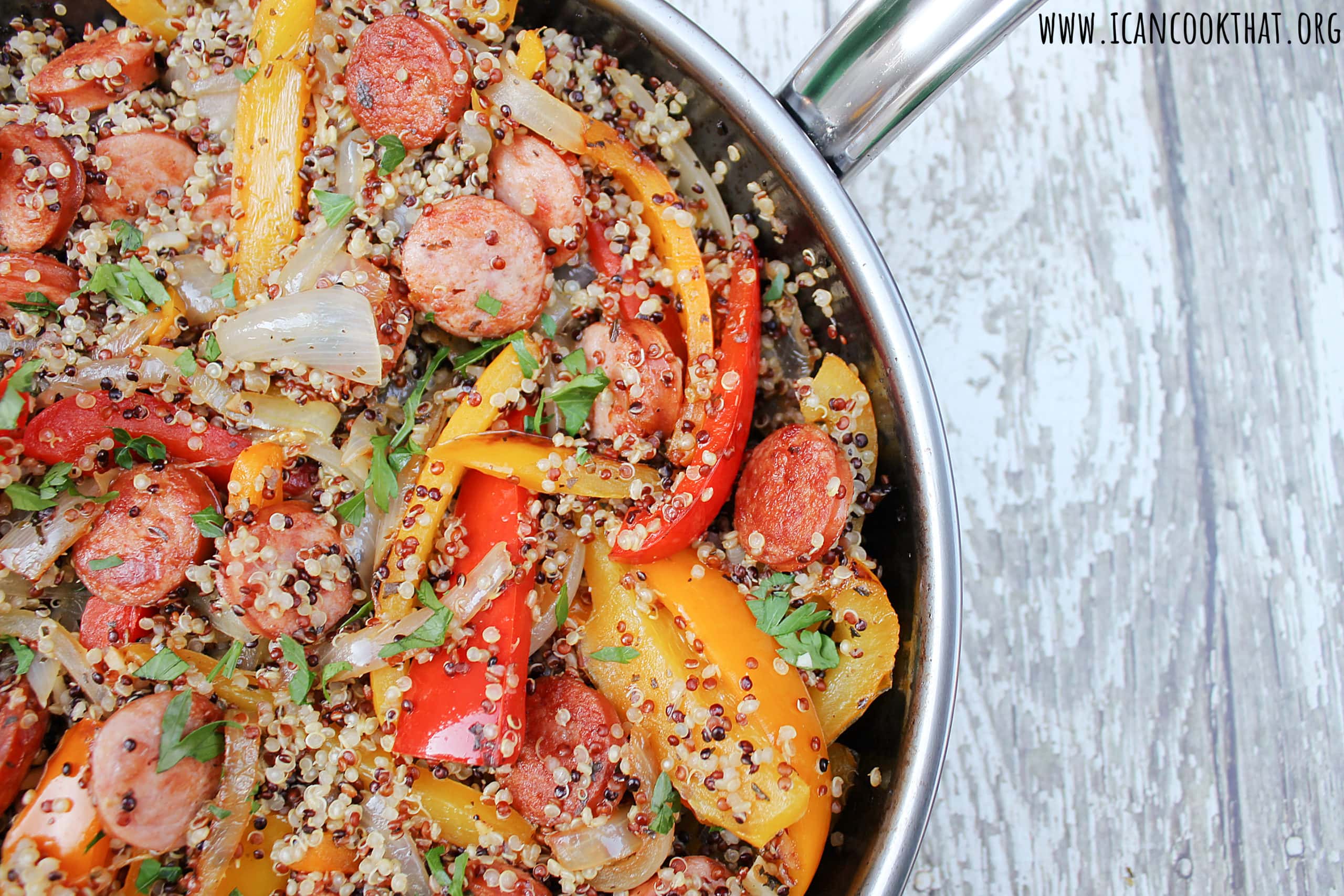 Sausage and Peppers Quinoa Skillet