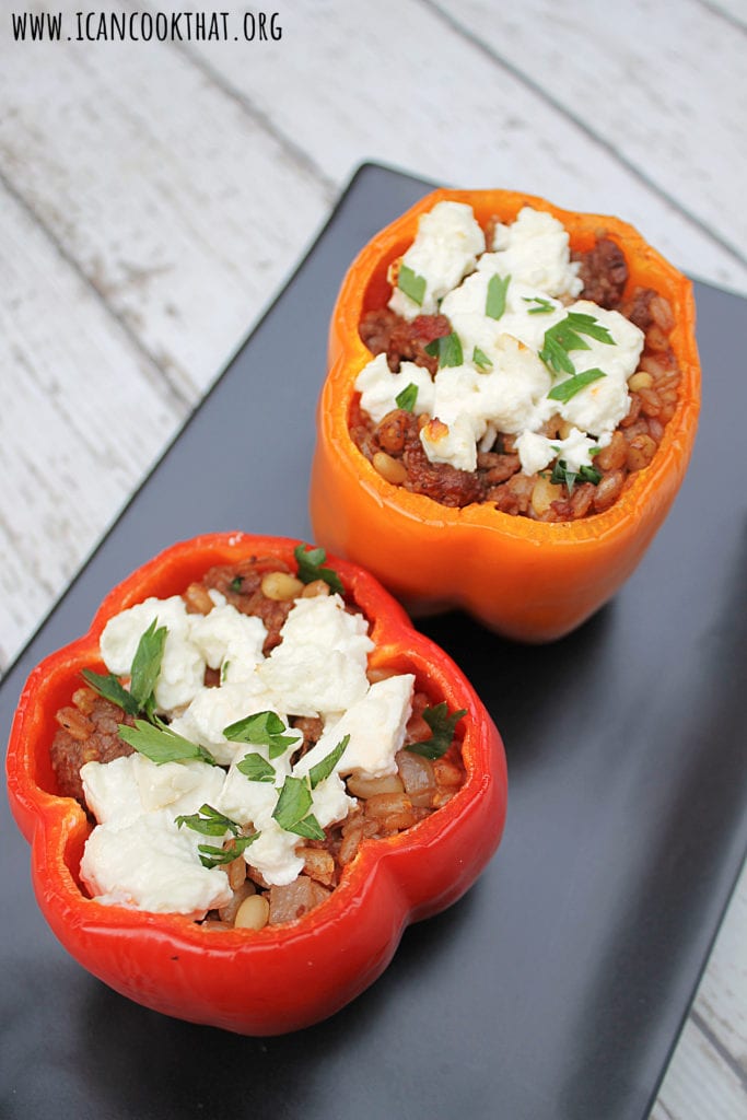 Lamb Stuffed Mediterranean Peppers