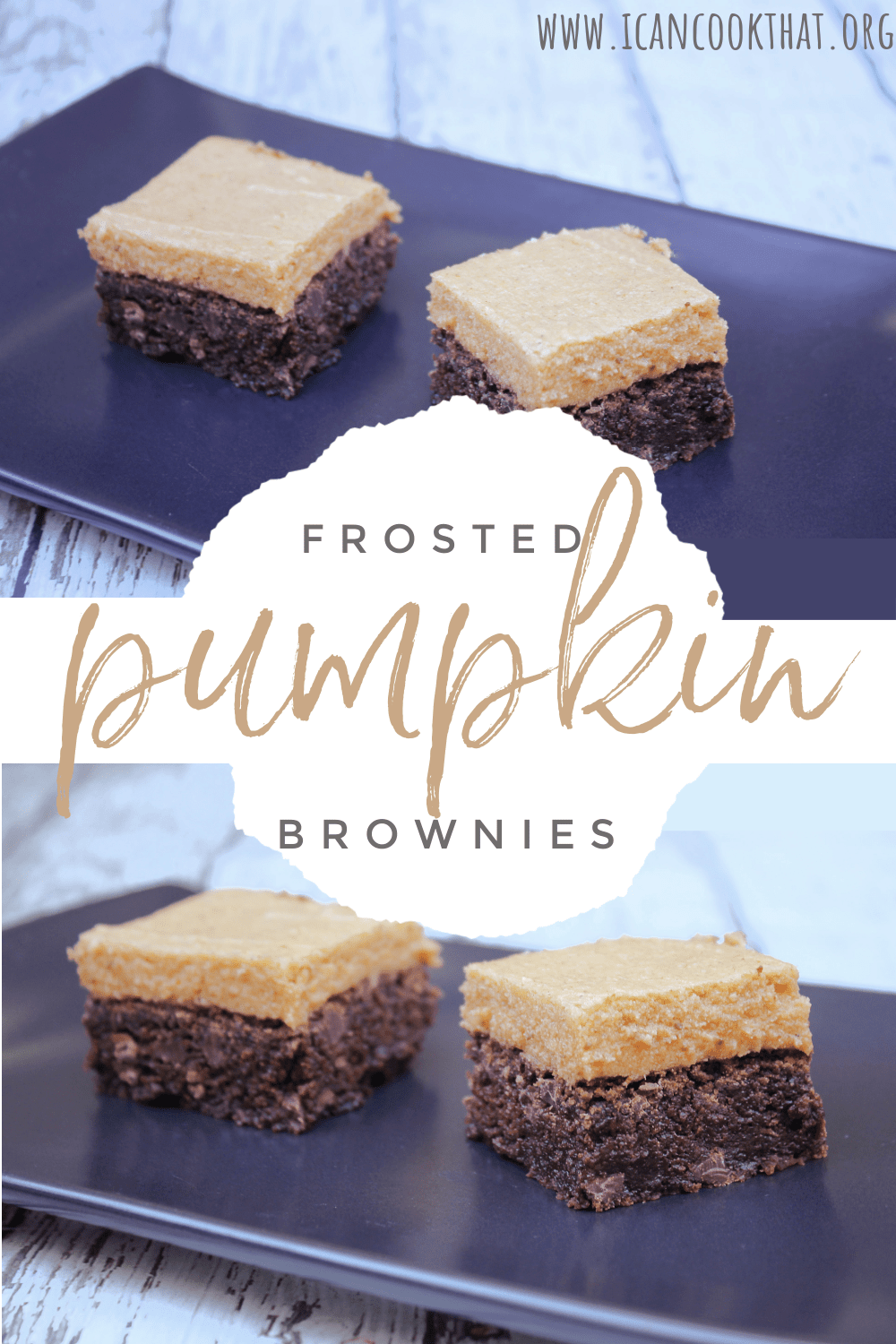 Frosted Pumpkin Brownies