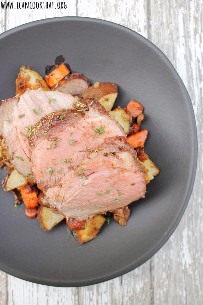 Boneless Leg of Lamb with Roasted Vegetables