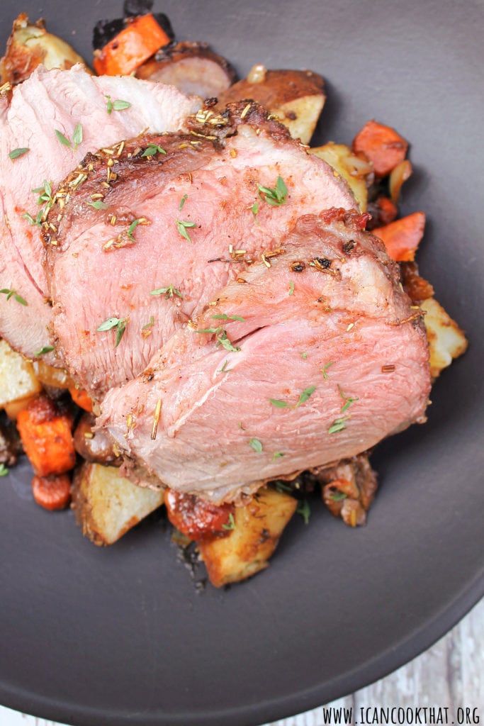 Boneless Leg of Lamb with Roasted Vegetables