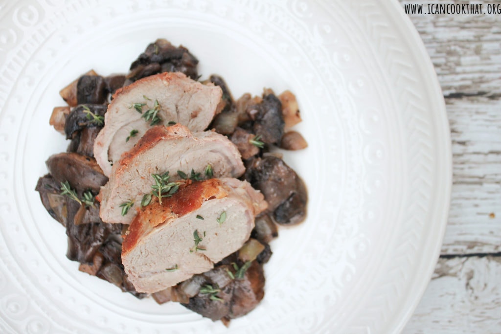 Wild Boar Tenderloin with Mushrooms