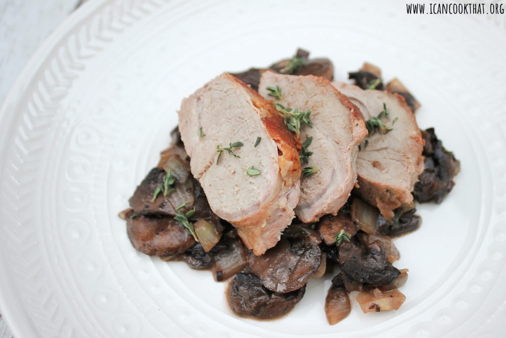 Wild Boar Tenderloin with Mushrooms