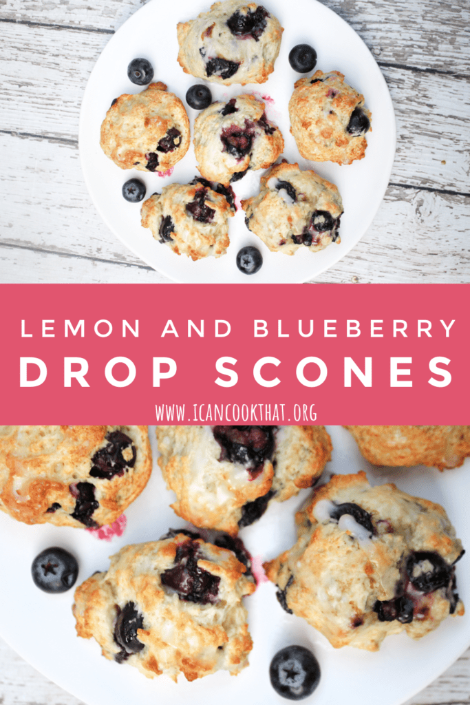 Lemon Blueberry Drop Scones