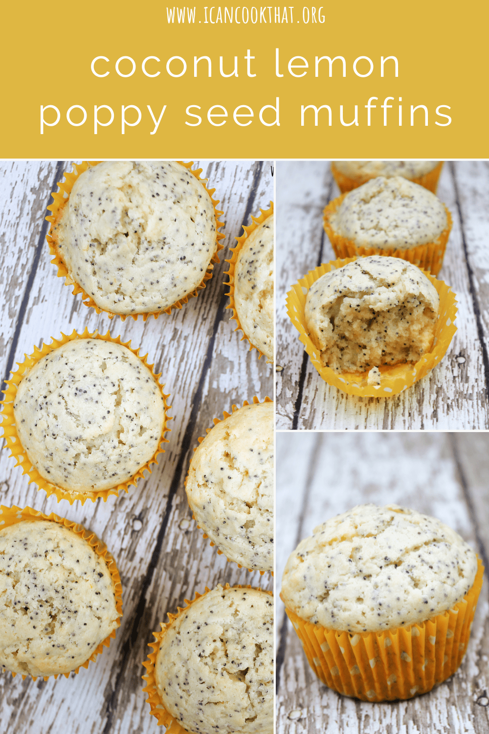 Coconut Lemon Poppy Seed Muffins