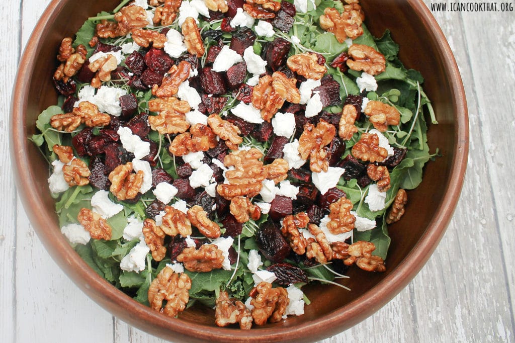 Beet Kale and Goat Cheese Salad