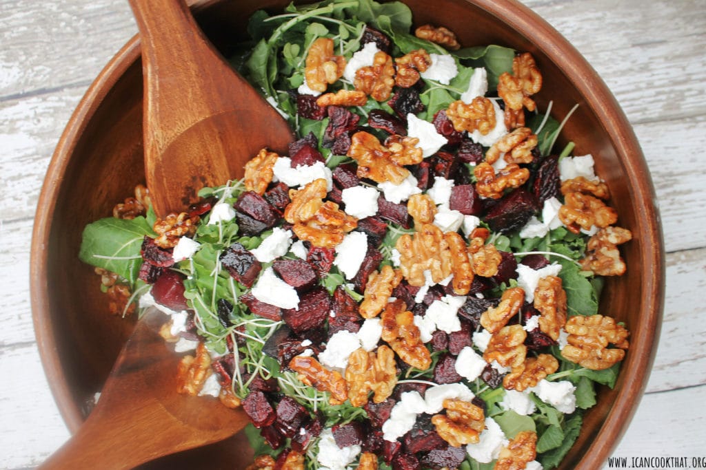 Beet Kale and Goat Cheese Salad