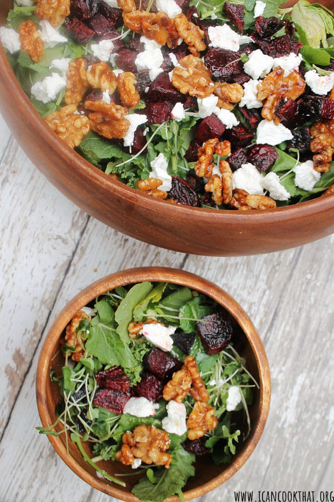 Beet Kale and Goat Cheese Salad