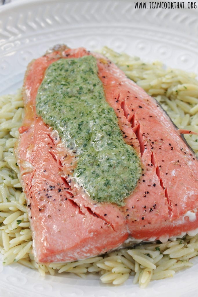 Salmon with Lemon Parsley Pesto