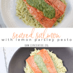 Salmon with Lemon Parsley Pesto