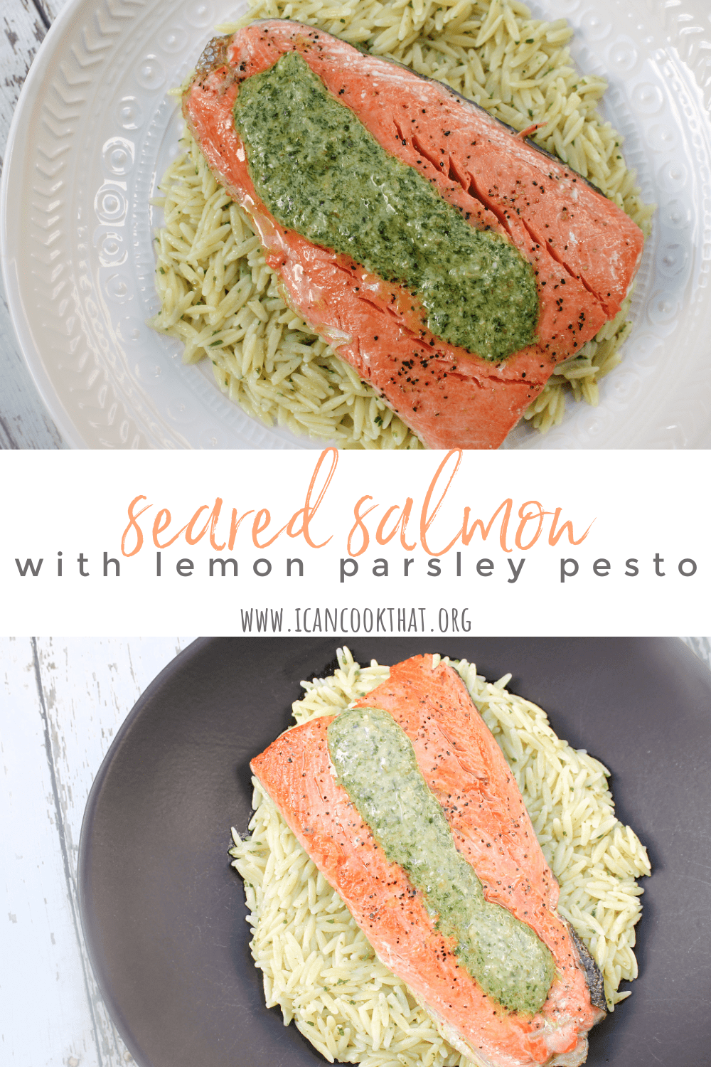 Salmon with Lemon Parsley Pesto