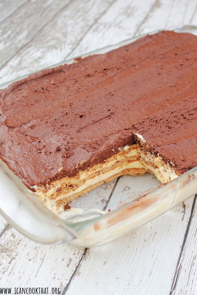 No Bake Chocolate Eclair Cake