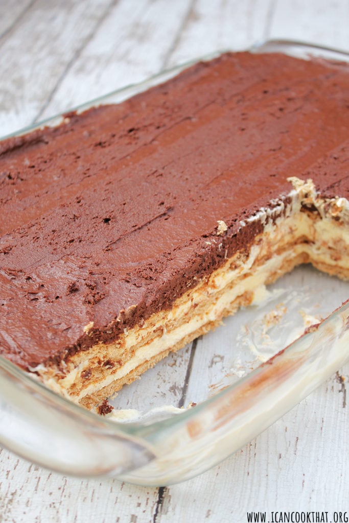 No Bake Chocolate Eclair Cake