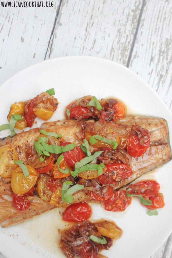 Sheet Pan Balsamic Fish with Roasted Tomatoes