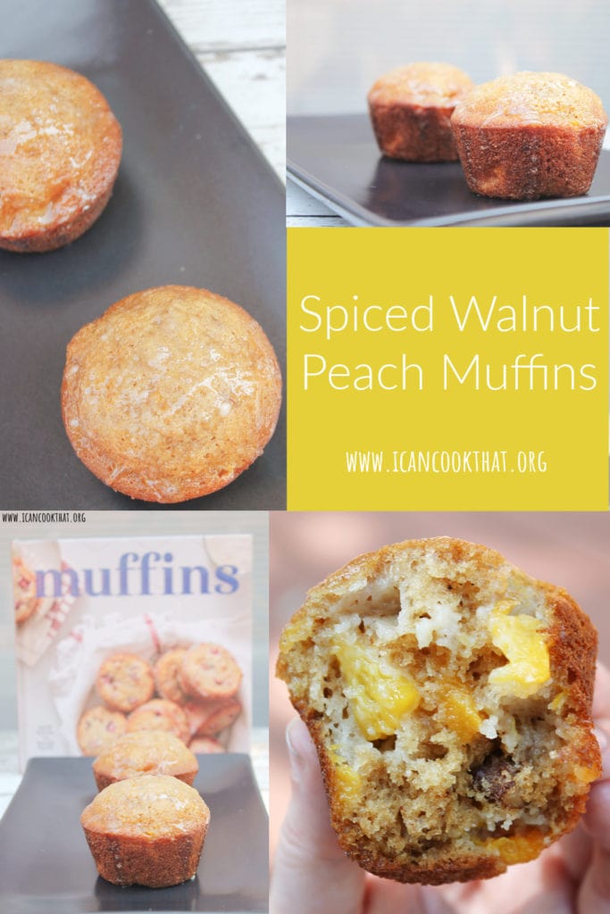 Spiced Walnut Peach Muffins