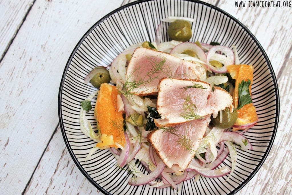 Seared Tuna with Orange Fennel Salad