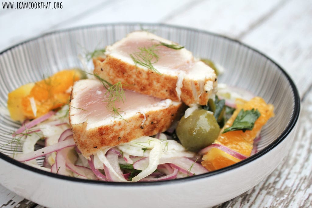 Seared Tuna with Orange Fennel Salad