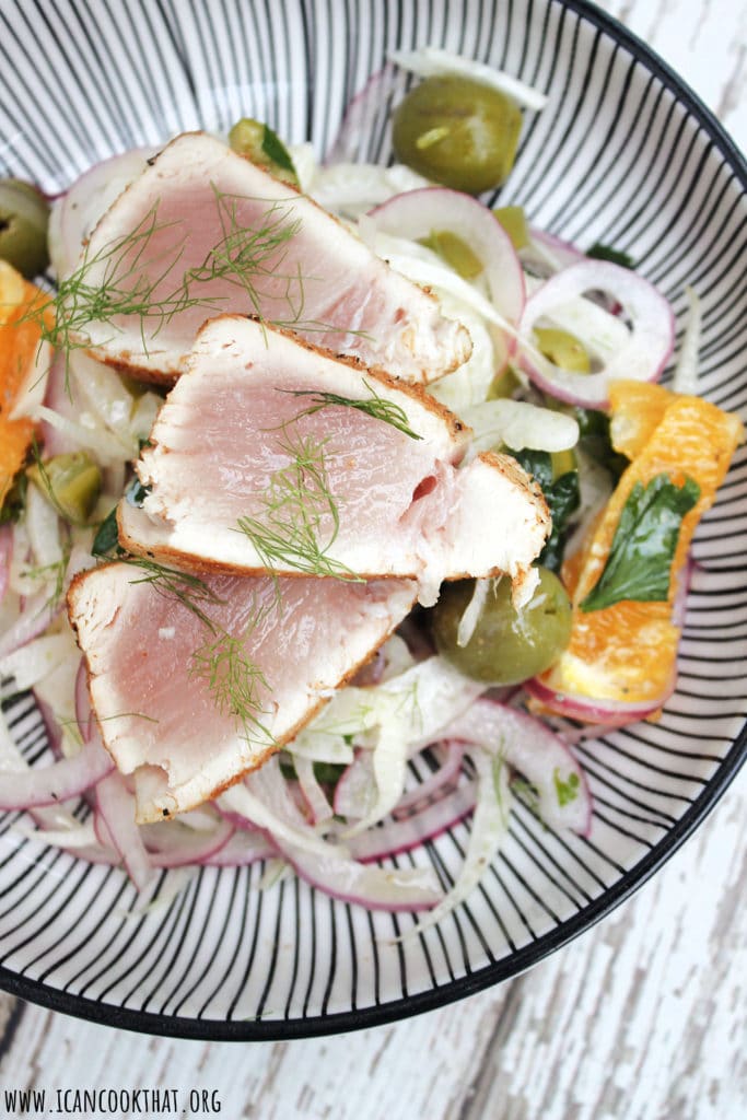 Seared Tuna with Orange Fennel Salad